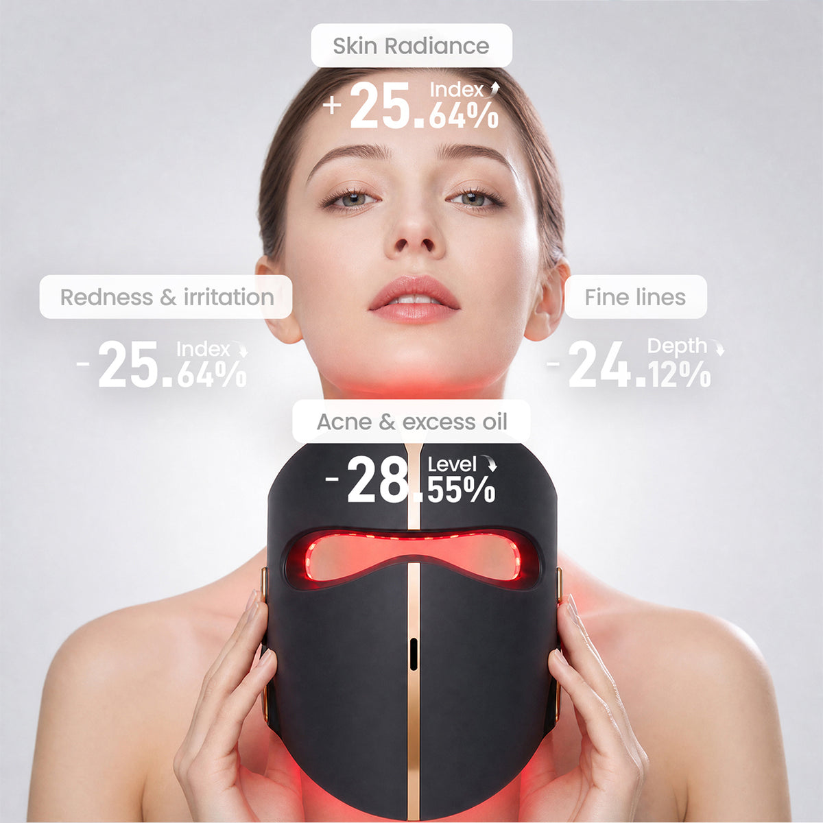 Beautyfish J6 LED Face Mask | 4 Wavelengths, 8 Therapy Modes