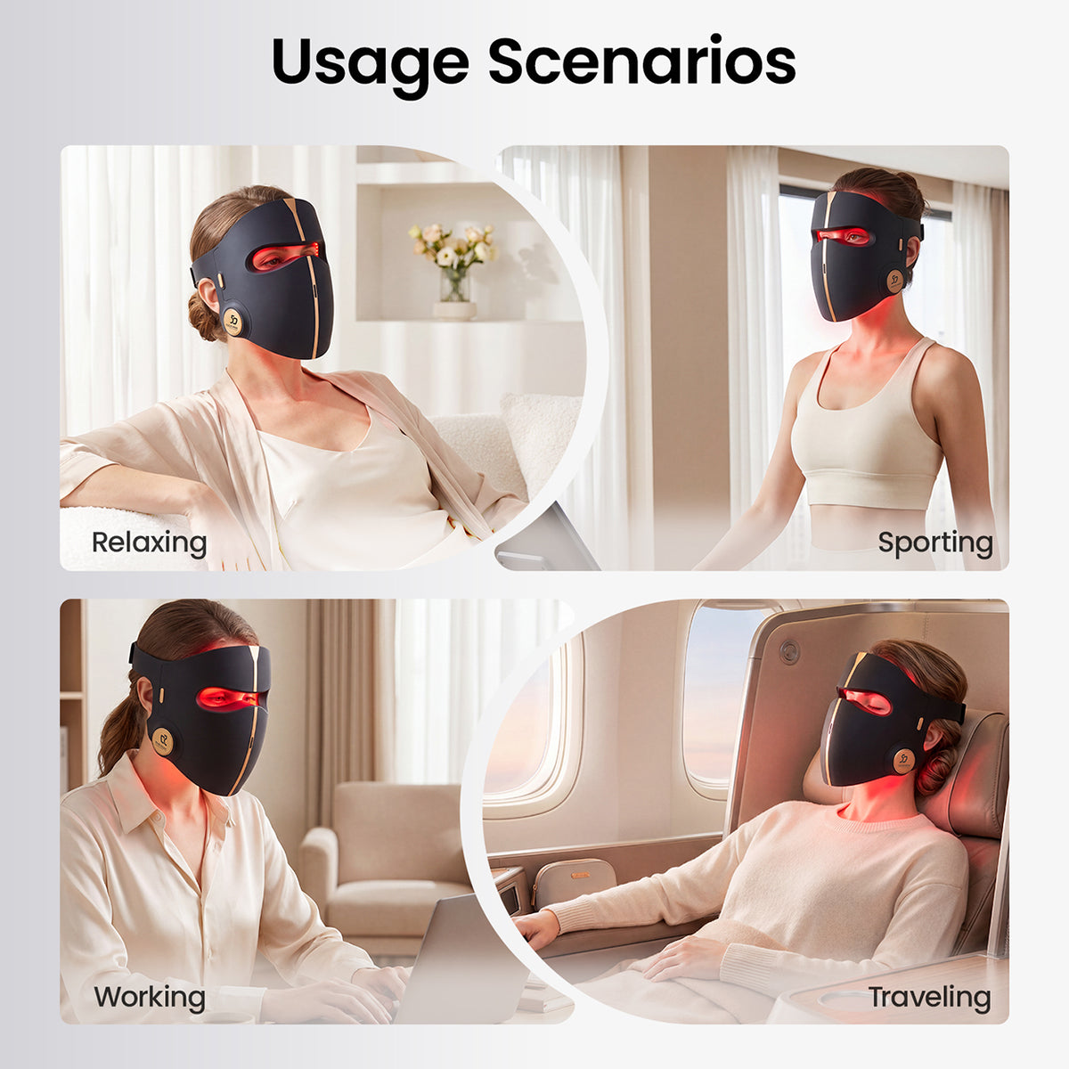 Beautyfish J6 LED Face Mask | 4 Wavelengths, 8 Therapy Modes