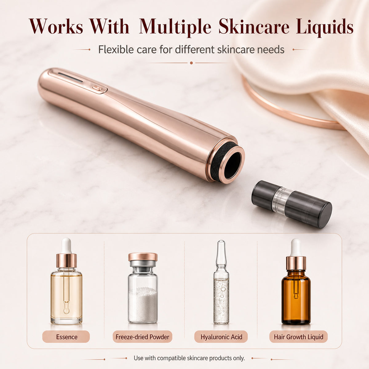 Beautyfish W5 Portable Serum Applicator, Even Coverage，A smarter way to apply every serum step.